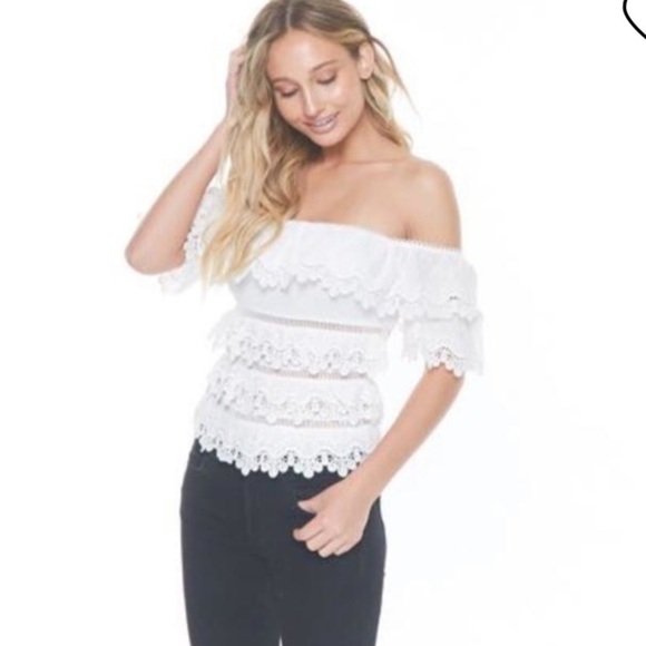 Alpha & Omega Off-Shoulder Ruffle Bodysuit NWT - Picture 1 of 9